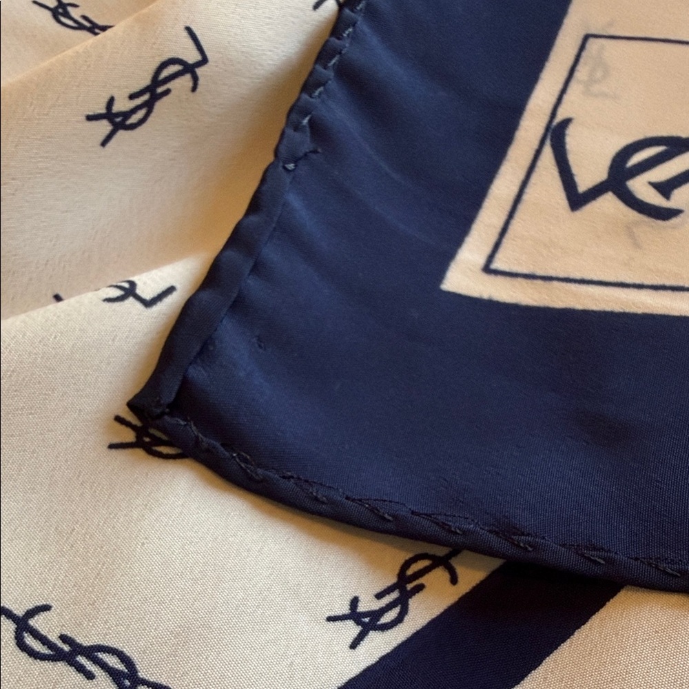YSL Monogram Silk Scarf - Picture 4 of 9